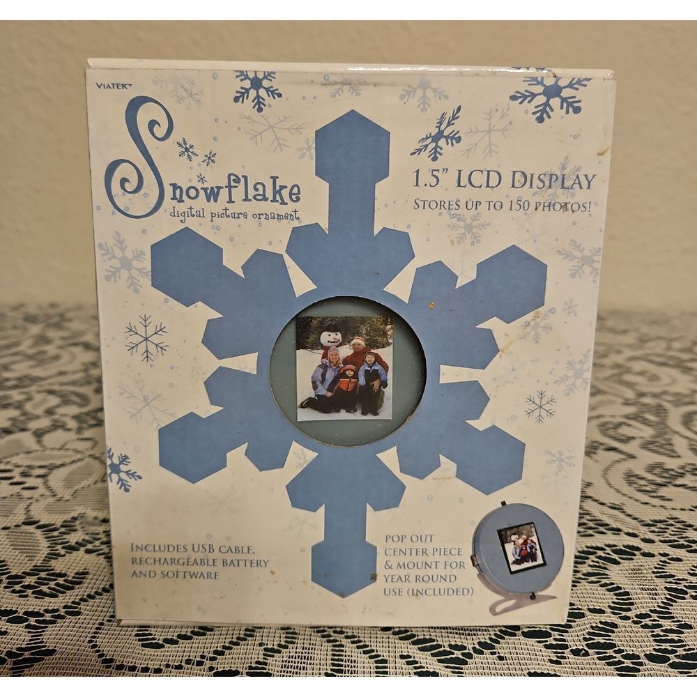 Viatek Snowflake Digital Picture Ornament